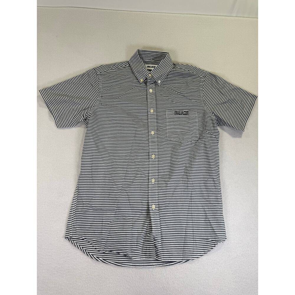 Palace Black Service Short Sleeve Shirt Stripe Size S *READ*